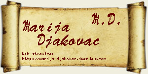 Marija Đakovac vizit kartica